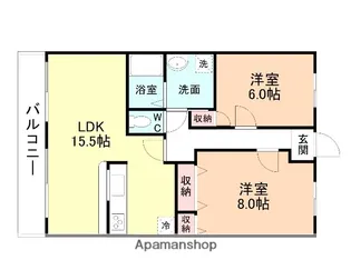 ハートフルマンションアークONE【3階】の間取り