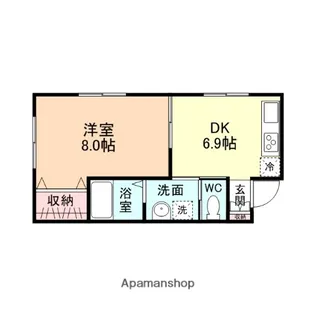 フェリオ眞野【101号室】の間取り