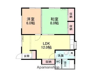 コーポ野方台【102号室】の間取り