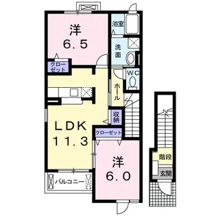 グリーンフィールドC【2階】の間取り