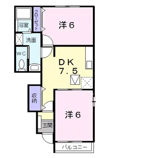 ポタミオンⅡ【1階】の間取り