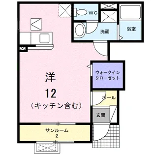 クラージュⅠ【1階】の間取り