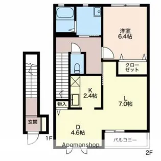 プラムツリー【203号室】の間取り