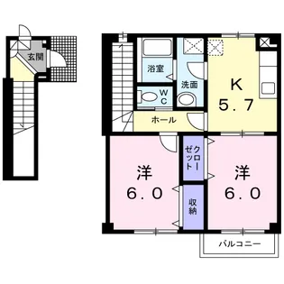 サンセール・ジャン【2階】の間取り