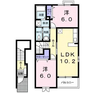 ハルトリーゲルA【2階】の間取り