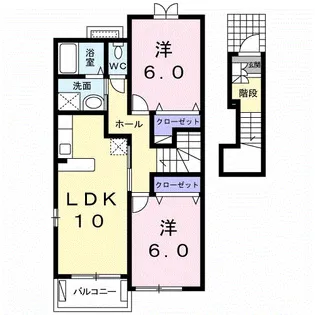 ペルペティアG【2階】の間取り