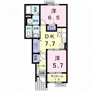 レジデンス・リュミエール【1階】の間取り