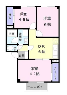 メゾン・アンソレイエⅠB【2階】の間取り