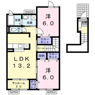 フォンターナ【2階】の間取り
