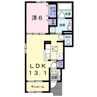 コンフォーティア412【1階】の間取り
