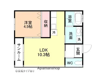 PROVENCE(天神新)【105号室】の間取り