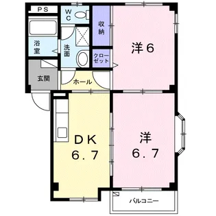 メゾン・アンソレイエⅢ【1階】の間取り