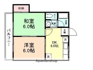 コーポ辰美【201号室】の間取り