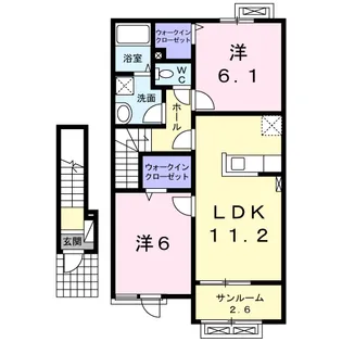ドムスサンセールⅣB【2階】の間取り