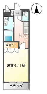 フローラ滑川【2階】の間取り