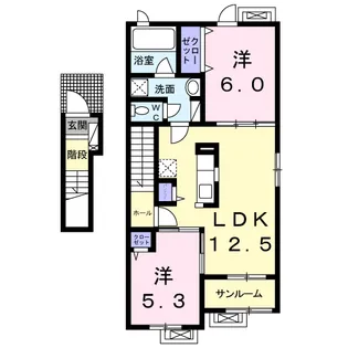 フレ・セゾン【2階】の間取り