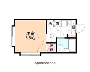 イーストアベニュー高校前【102号室】の間取り