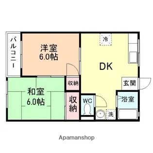 ソルシェK D棟【115号室】の間取り