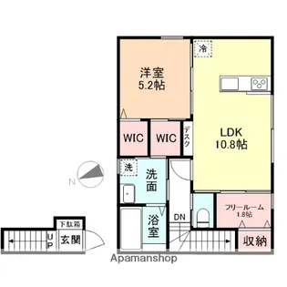 A SILVA【202号室】の間取り