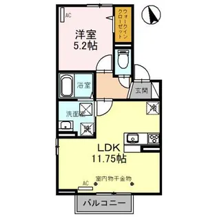 ヒルサイド本江【2階】の間取り