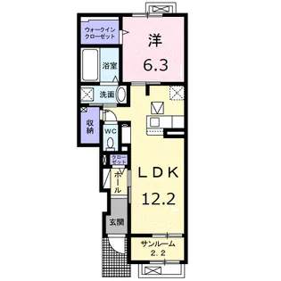 ウエアライトⅡ【1階】の間取り