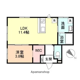 NEO SQUARE Ⅶ【202号室】の間取り