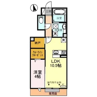 ルミエールエヴァー【1階】の間取り