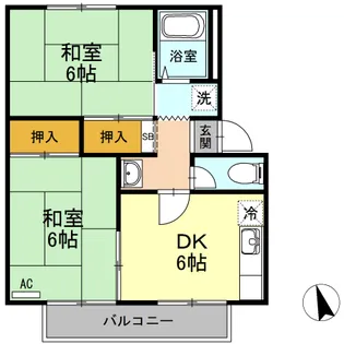 セジュール入善 B【2階】の間取り