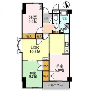メゾン中村【1階】の間取り