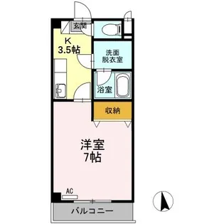 道用アパートメント【2階】の間取り