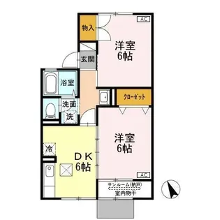 セジュール上小泉 B【1階】の間取り