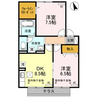 グラン ルミエール B【1階】の間取り