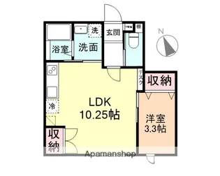 CLOVER本新町Ⅱ【202号室】の間取り