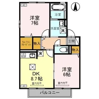 グラン サフィール B【1階】の間取り