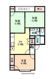 BLOOM汐風【103号室】の間取り