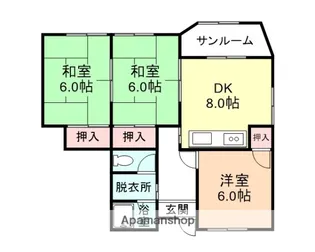 コーポ青島【101号室】の間取り