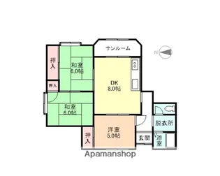 コーポ青島【202号室】の間取り