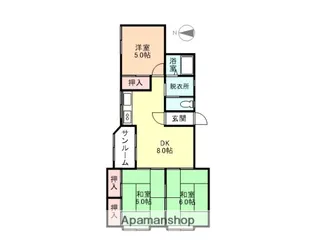 コーポ青島【203号室】の間取り