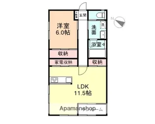 グッドシャトーⅤ【103号室】の間取り