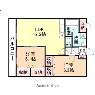 マルゼン中央【302号室】の間取り
