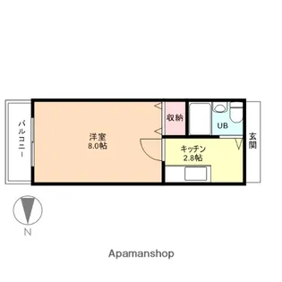 アークビレッジ戸破Ⅱ【210号室】の間取り