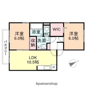 アースピア B【203号室】の間取り