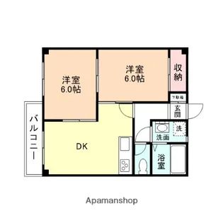 コーポ潮風【205号室】の間取り