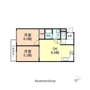 コーポオアシスⅠ【101号室】の間取り