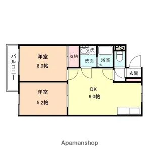 富山県高岡市角【アパート】の間取り