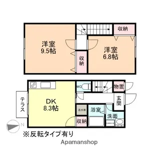 シャンブル・クレールⅢ【11号室】の間取り