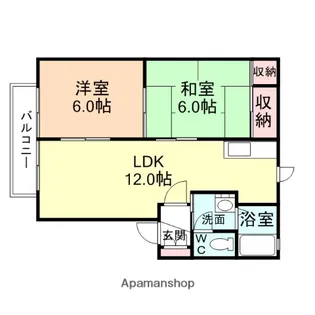 ディアス下牧野B【105号室】の間取り