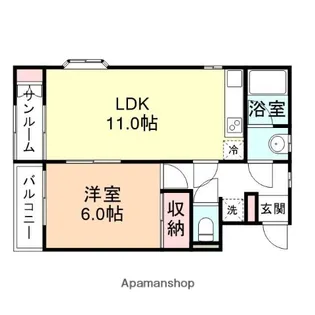 ソレイユ野村第五【306号室】の間取り