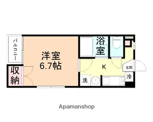 コーポジュネス【308号室】の間取り