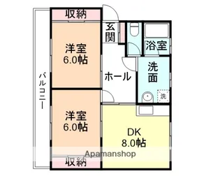 クローネ太閤山C棟【302号室】の間取り